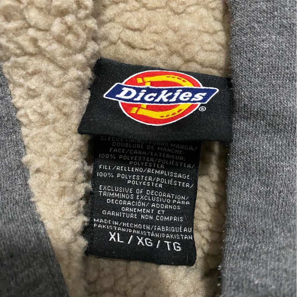 Grey dickies grey zip up with wool interior size xl